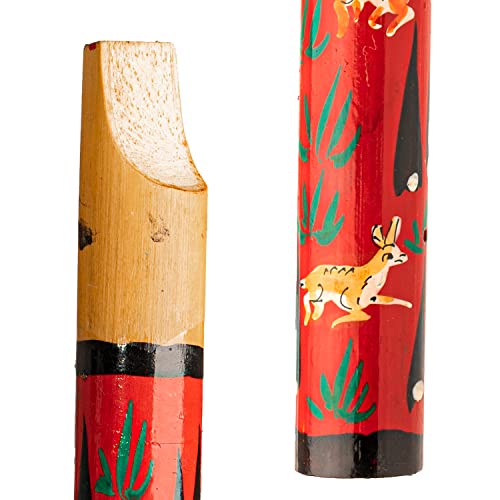 Decorative Traditional Handmade Wooden Bamboo Flute Basuri Indian Musical Instrument For Gifting And Decoration (Elephant And Deer- Set Of 2) #TOP5