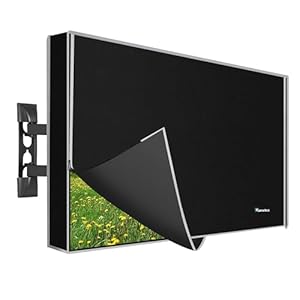 Outdoor TV Cover 65 Inch Waterproof and Weatherproof | TV Cover for Outside 65 | Outdoor TV Enclosure | Smart Shield TV Screen Protector for Outside TV | Cover for Moving | TV Display Protectors -Black with Zipper
