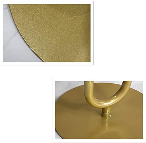 Miniatura 7 de FZZDP - Mesa auxiliar pequeña con luz para sofá mesa de té pequeña mesa de esquina color blanco  pies negros tamaño 157 x 157 x 217in