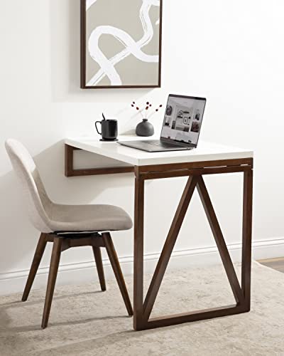 image for Kate and Laurel Kaya Modern Wall-Mounted Folding Table, 24 x 33 x 31, 