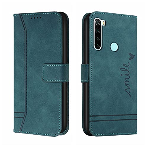 Bravoday Cover per Xiaomi Redmi Note 8 / Redmi Note 8 2021, Flip Custodia in Pelle PU Portafoglio Custodia per Xiaomi Redmi Note 8 / Redmi Note 8 2021, con Slot per Schede, Verde