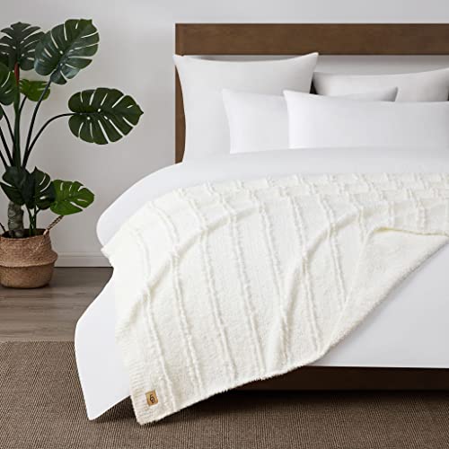 Ugg - Eugenia Throw Blanket - Soft Knitted Throw Blanket - 50" X 70" - Warm Accent Blanket For Couch Or Bed - Cozy Home Décor - Snow #TOP18