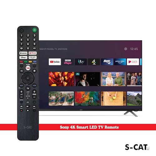 Image of S-CAT Compatible with All Sony Smart Android 4k Google TV Remote Control Without Voice Command with 4 OTT Hotkeys (in case of Any Issues, Contact Customer Care)