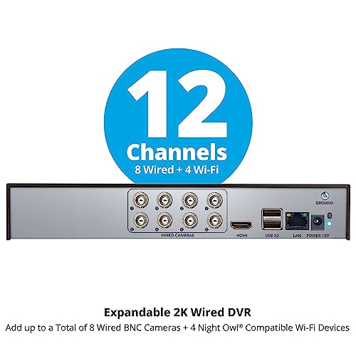 Night Owl 2-Way Audio 12 Channel Dvr Video Home Security Camera System With thumb #6