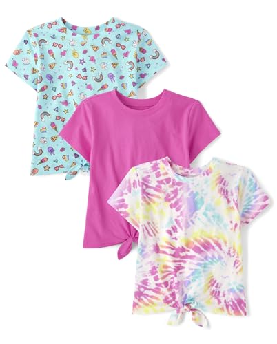 Image of Short Sleeve Tie Front Top