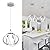 CANEOE Modern Led Pendant Light, 5500K Creative Led Kitchen Island Pendant Lights Fixtures, Adjustable Height Integrated LED Hanging Lamp for Living Room Bedroom Kitchen Cafe,1 Pack