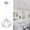 CANEOE Modern Led Pendant Light, 5500K Creative Led Kitchen Island Pendant Lights Fixtures, Adjustable Height Integrated LED Hanging Lamp for Living Room Bedroom Kitchen Cafe,1 Pack