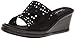 Skechers Cali Women's Rumblers Urban Static Wedge Sandal, Black Cutout, 8 M US