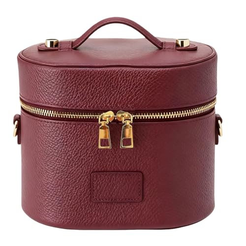Trousse de maquillage ovale au design élégant et finitions soignées