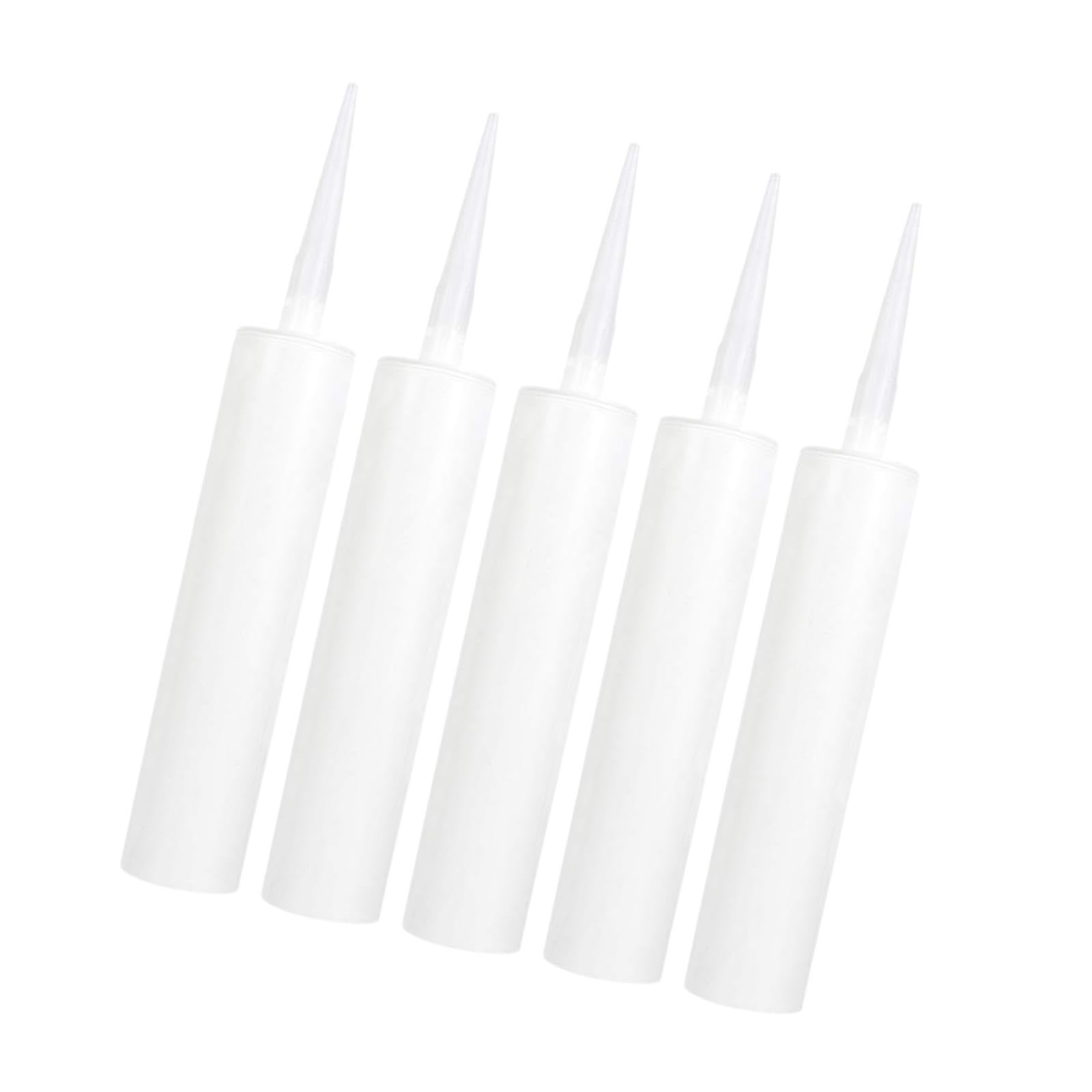 AUYXSSZ Flexibly Designed Empty Caulk Tubes Refillable for Easy Applications in Renovation and Repair Tasks Repairing Leaks Grout Cracks Tiles Repairs Epoxy, 5 pcs