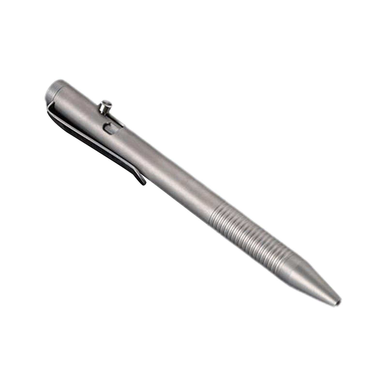 Milageto Action Pen Titanium Alloy Writing 0.5mm Rollerball Pen Retractable Ballpoint Pen for Women Men Collectors Office, Frosted