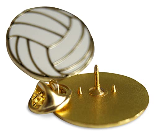 Image of Novel Merk Volleyball Sports Lapel Pin, Hat Pin & Tie Tack Set with Clutch Back