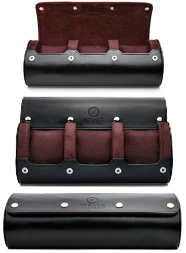 Watch Roll Case Organizer - Watch Travel Case for Men and Women - 3 Watch Carrying Case and Display...