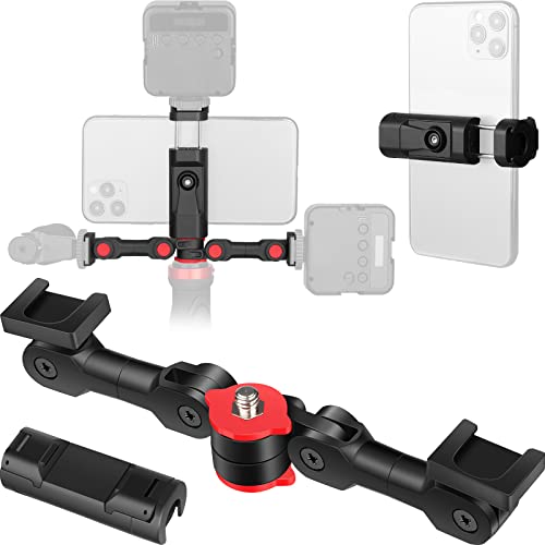 Soporte de Monitor de Cámara Soporte de Monitor de Campo Soporte Visualización Ajustable 1 / 4 Pulgadas con Adaptador Zapato Frío 360°De Rotación y 180°de Inclinación para Monitores de 5 y 7 Pulgadas