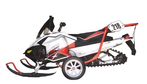 Extreme Max 5800.1049 Monster Snowmobile Dolly M2, Red - Extra Wide Snowmobile Lift With Adjustable Lift Bars, Heavy-Gauge Steel Construction #TOP1