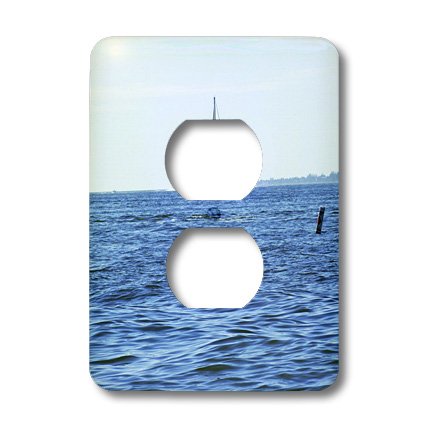 Sailboat Off Sanibel Island 2 prises plaque de finition double interrupteur - 2