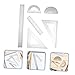 NUOBESTY 2sets Professional Geometry Ruler Set Protractor Drafting Tools for Students and Engineers Versatile Measuring Rulers for School and Office Use