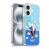 Head Case Designs Officially Licensed Peanuts Snoopy & Woodstock Balloon Halfs and Laughs Gel Case [Military Grade Protection] Compatible with Apple iPhone 16 and Compatible with MagSafe
