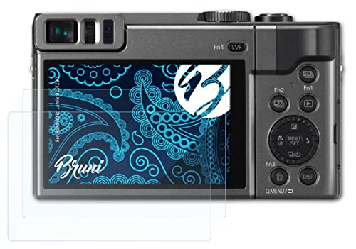 Bruni Screen Protector compatible with Panasonic Lumix DC-TZ90 Protector Film, crystal clear Protective Film (2X)
