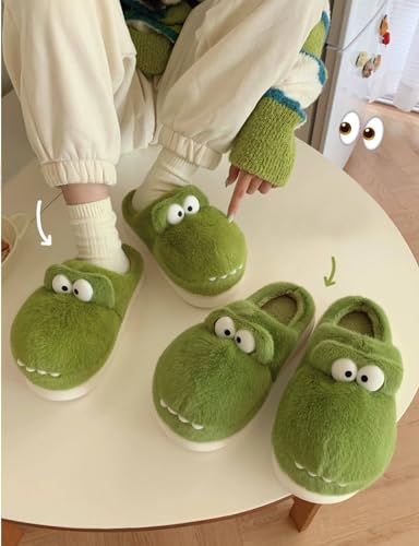 Crocodile Slippers - Women's Funny Winter Warm Cotton Slippers. Lightweight and non-slip.2