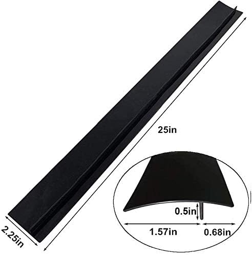 Stove Gap Covers Kitchen Counter Gap Covers (25 Inch, 2 Pack) Heat Resistant Oven Gap Filler Seals Gaps Between Stovetop and Counter, Easy to Clean, Black