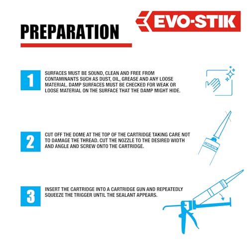 EVO-STIK Sticks Like Sh*t Waterproof Sealant Clear - 290ml - All-Purpose - Mould resistant - Image 4