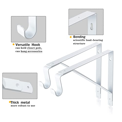 Closet-Rod-Bracket-Heavy-Duty-Shelf-Bracket-with-Rod-Holder-11x-10-15-inch-White-Closet-Rod-Support-Wall-Mounted-Clothes-Hanger-Pole-Support-Hooks-2-Pack