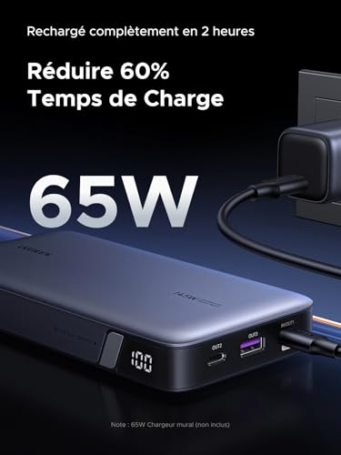 UGREEN Nexode 145W Batterie Externe 25000mAh Power Bank USB C 140W Charge Rapide 3 Ports PD 3.1 Chargeur Portable Écran LED Compatible avec iPhone 17 16 15 14 Plus Pro Max Galaxy S25 S24 MacBook iPad – Image 6