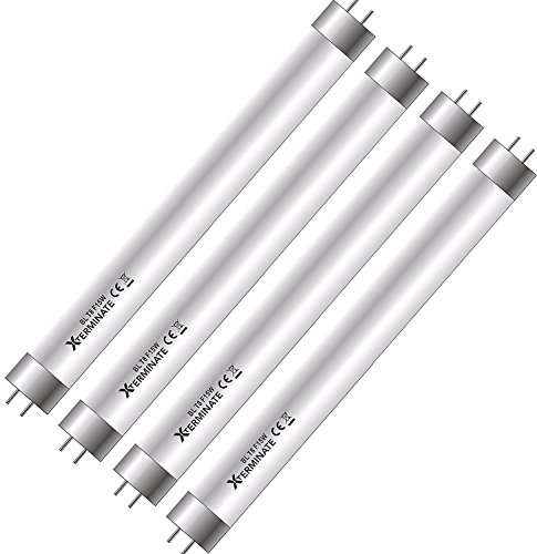 Xterminate XZAP Electric Fly Killer Bulbs 4 x 15 Watt 18 Inch Replacement Tubes - Bulbs for 30W Electric Fly Killer