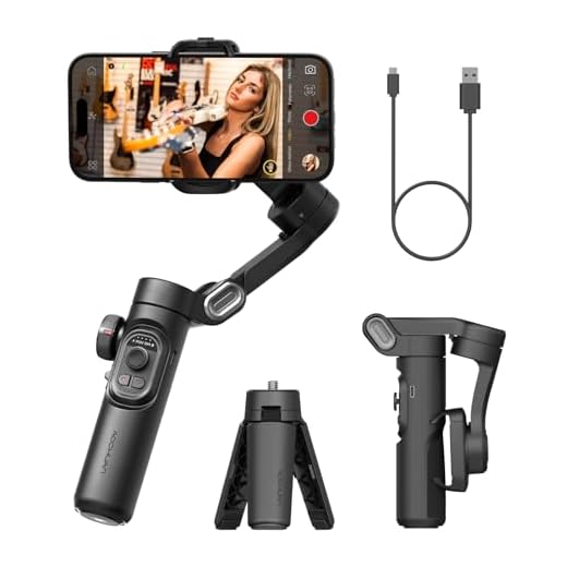 AOCHUAN Stabilizzatore gimbal del telefono 3-Axis Smartphone Gimbal pieghevole per iPhone Gimble con ruota di messa a fuoco TikTok YouTube Vlog Stabilizzatore per iPhone &Android-AOCHUAN Smart XE