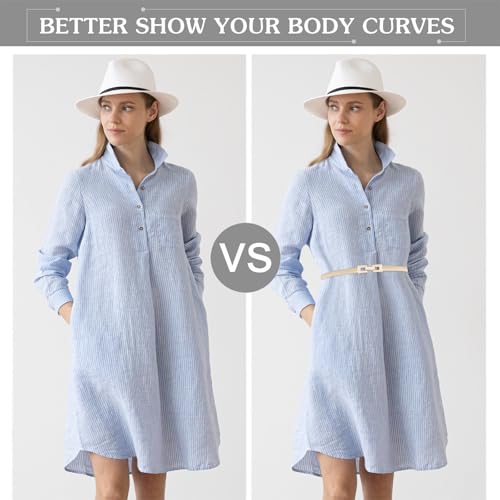 Women PU Leather Belt Skinny Thin Waist Belts for Dresses4