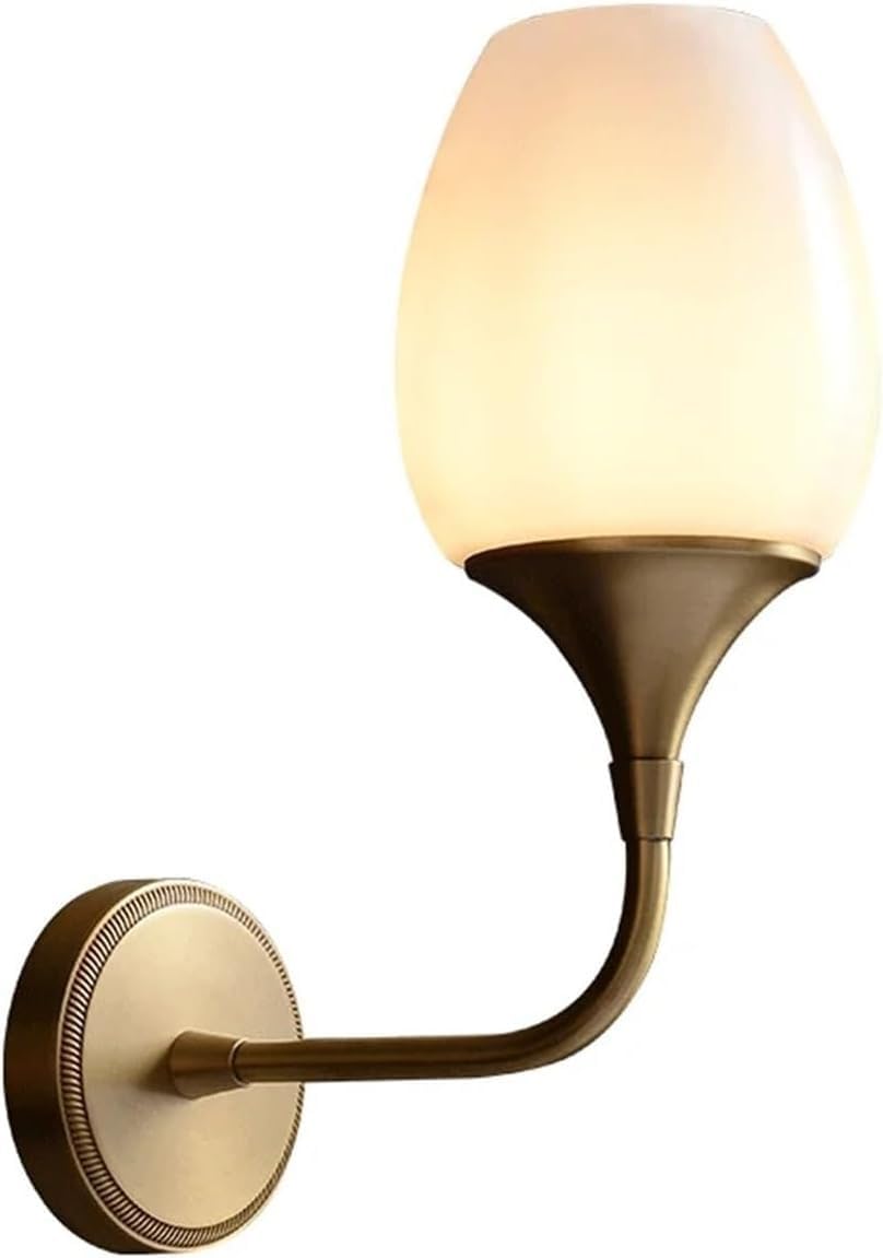 Cwcqgh Gold Post-Modern Copper Wall Lamp Bedroom Simple Led Lamp Table Corridor Aisle - Decorative Lighting,-D30cm