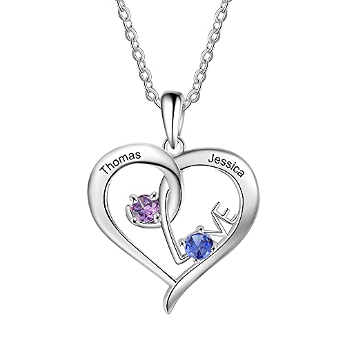 Collier prénom personnalisé argent anti-ternissement coeur durable