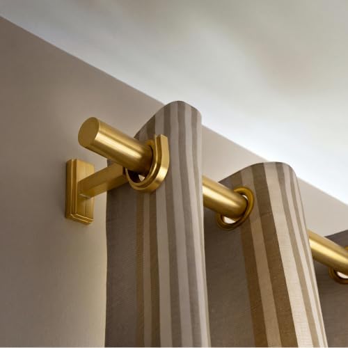 Chumia 4 Pack Curtain Rod Brackets 1.25 Inch Adjustable Gold Holders by Chumia - Used condition - Image 5
