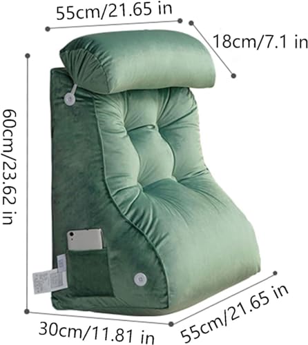 Oreiller de lecture extra large C avec coussin de cou amovible pour lit - 7