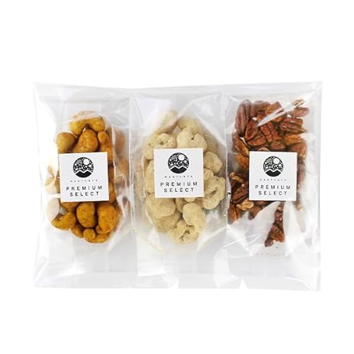 満天屋プレミアムセレクト ?贅沢ナッツ3種詰合せギフトセット? (きな粉くるみ・カレーカシューナッツ・キャンディーピーカンナッツ)