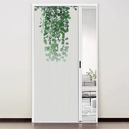 Puerta corredera plegable acordeon Interior Puerta Plegable Tipo Concertina con Tirador y Tela Celular, Patrones Personalizables Puertas Plegables de Nido de Abeja(H-84in/213.4 cm,W 54 in/137cm)