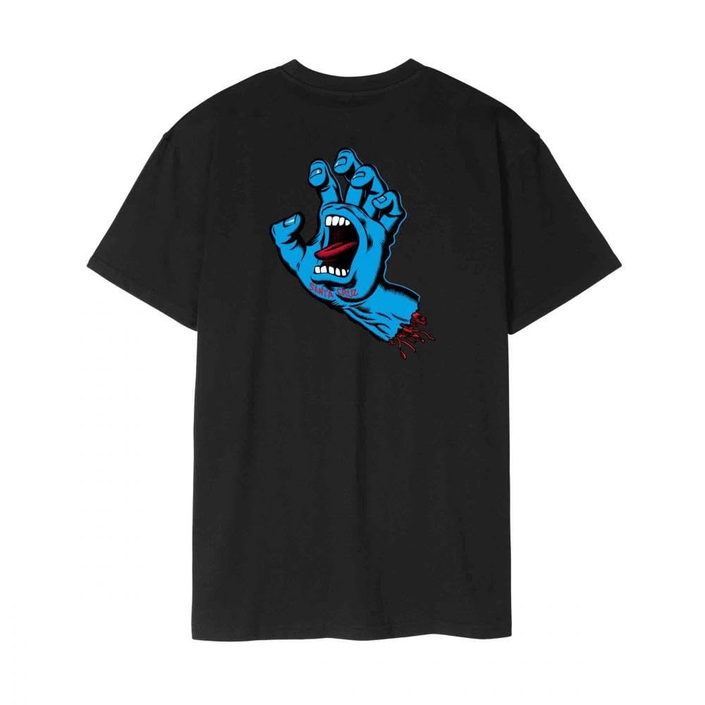 Santa Cruz Men's Black Screaming Hand Chest T-Shirt - Xxl