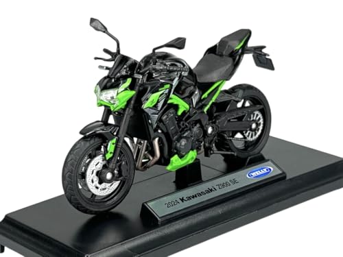 Welly Modèle de moto compatible avec Kawasaki Z900 SE Noir Avec socle 1:18 1/18 Métal Modèle Die Cast neuf dans une boîte