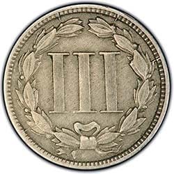 Miniatura 2 de 3 Cent Nickel Coin Grade VF 30+ Year 1865