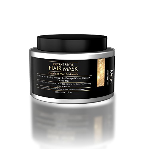 Minerals Of Eden Intense Hydrating Therapy Keratin Instant Revive Hair Mask 8.45 Oz - Enriched With Restorative Dead Sea Mineral-Mud And Rejuvenating Ginseng Extract