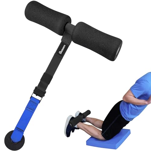 Bosaen Nordic Hamstring Curl Strap, Upgraded Stability Nordic Curl Strap with Strong & Non-Slip Metal Buckle for Hamstring Curls, Sit-ups, Spanish Squats, Ab Workout, 5 Second Setup for Men & Women