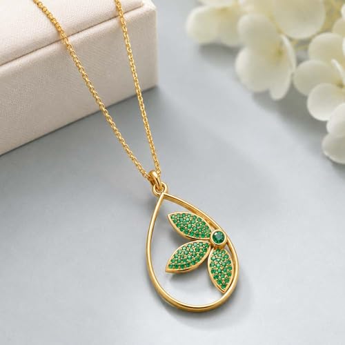 Image of Miss Highness 925 Silver Leaf Pendant Necklace for Women & Girls | Minimal Daily Wear | Silver Jewellery With Authenticity Certificate | Gift for Girlfriend Wife | With Chain Pendant