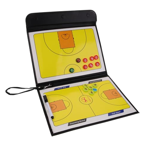 UKCOCO Tablero de Entrenamiento Reutilizable de Pizarra Doble Baloncesto y Fútbol Material Duradero Entrenadores y Jugadores
