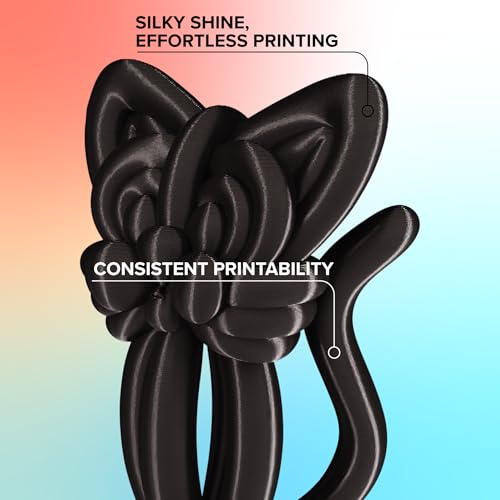 Image of Polymaker Panchroma Silk PLA Filament 1.75mm for 3D Printing, 1kg, Black | Neatly Wound, High-Gloss Finish PLA, Easy Print & Smooth Feeding, Compatible with Bambu Lab & Most 3D Printers