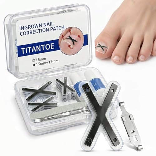 Ingrown Toenail Treatment Corrector Strips Titanium Alloy Ingrown Nail Curve Corrector Ingrown Toenail Tools for Home Use 6Pcs