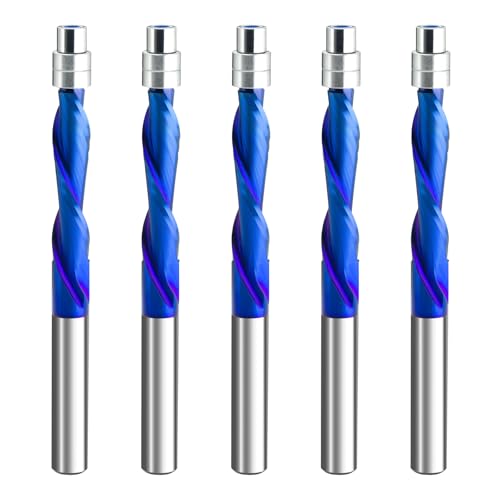 Fraise à défoncer en spirale anti-brûlure mèche carbure 6,35 mm pour rainure propre dans le bois