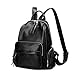 Produktbild Dreneco Lederrucksack, Damenmode Rucksack Schulrucksack Reisetasche Frauen Rucksack Satchel Handtasche Schultertasche Klassisch Schwarz