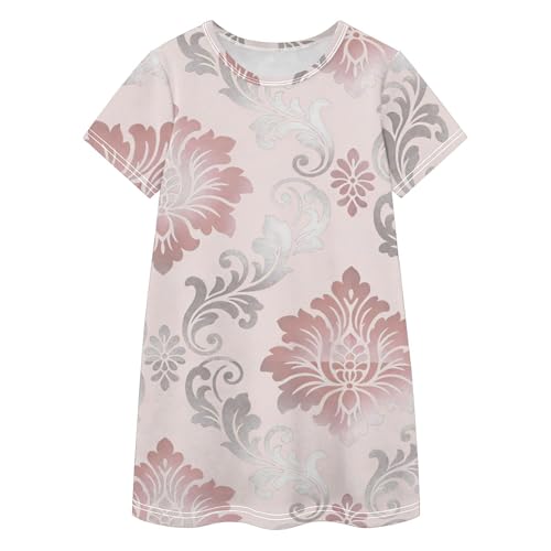 Vestido de manga corta con estampado de hojas para los paseos veraniegos de tu niña