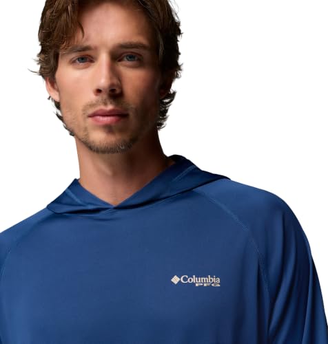 Columbia Terminal Tackle™ Hoodie Carbon/Ancient Fossil Logo XL, Blau – Ansicht 4
